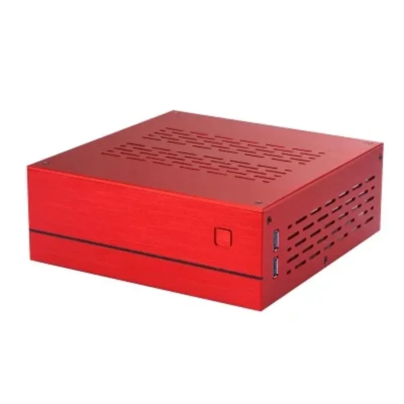Фото A01 Алюминиевый корпус Mini-ITX — горизонтальное компактное шасси HTPC/промышленное управление, тонкий корпус для ПК небольшой формы для дома/офиса №4