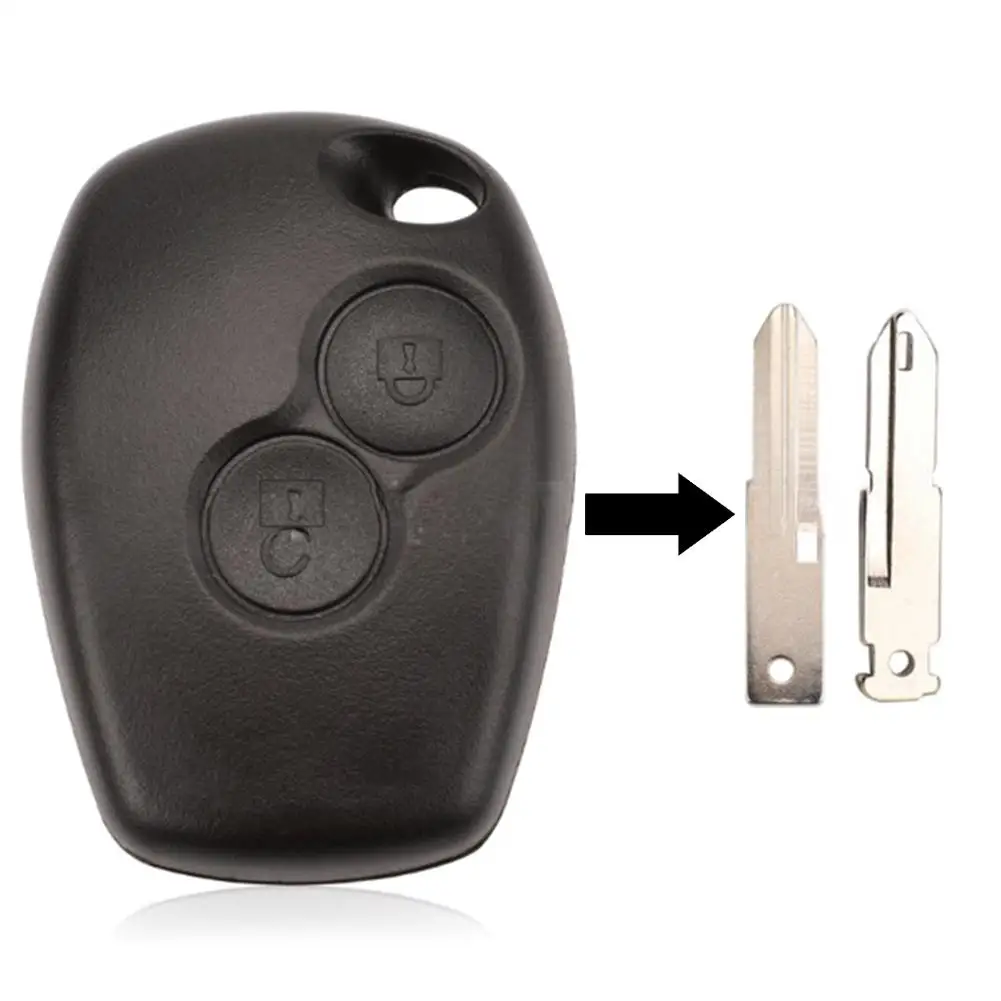 

Корпус ключа дистанционного управления для автомобиля, Пустая Крышка для ключей с 2 кнопками, сменные детали для авто