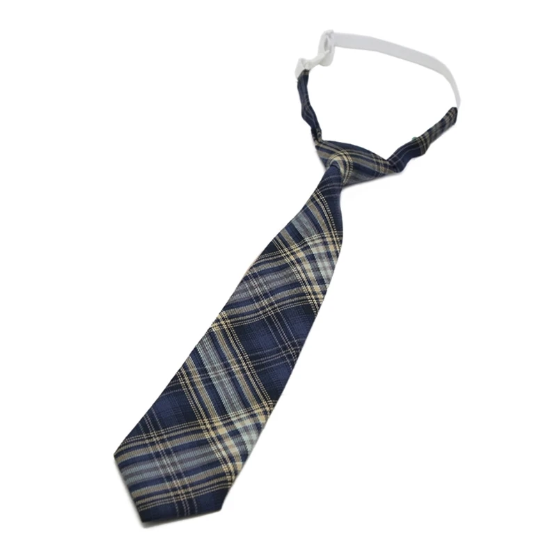 

Y166 Casual Plaid Necktie for Boy Girl Cute Slim Lazy JK Ties Uniform School Student Neckties Japanese Style Cosplay Supply