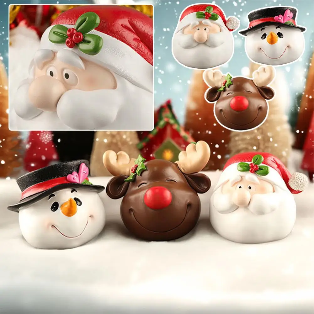 

Mini Figurine Santa Claus Ornament Christmas Miniatures Ornaments Craft Party Supplies Resin Child Mini Craft Decor