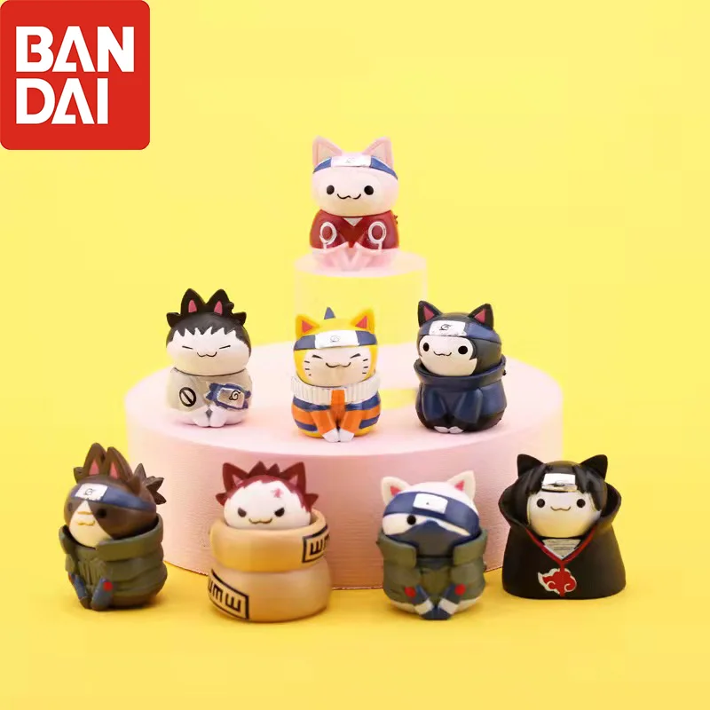 8 шт./компл. аниме кот фигурки Наруто Q версия куклы Гаара Какаси экшн-фигурка