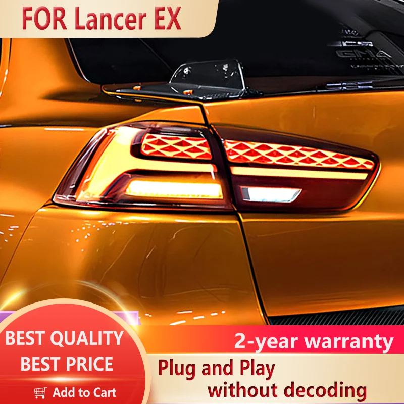 

Автостайлинг для Mitsubishi Lancer, задний фонарь 2008-2012, задний фонарь DRL + Динамический сигнал поворота + задний + стоп, светодиодный фонарь