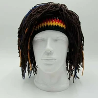 2019 crestive funny reggae dreadlocks unisex jamaican knitted beanies wig braid hat rasta hair hat party cosplay hat