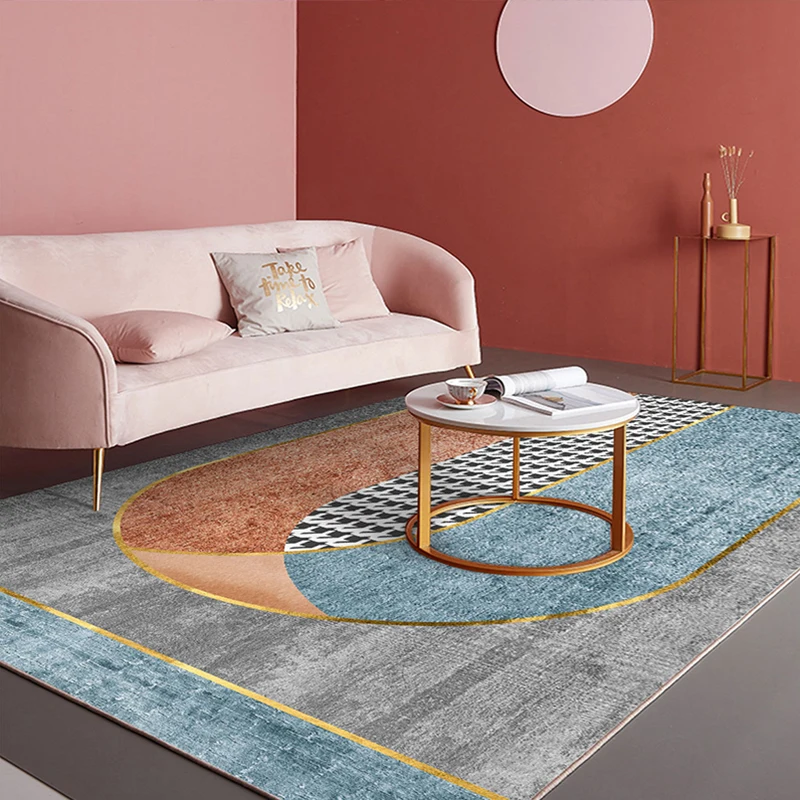 

Nordic Light Luxury Carpet Modern Living Room Home Soft Thick Lamb Velvet Rug Bedroom Non-Slip Non-Carpet Doormats Hallway Mats