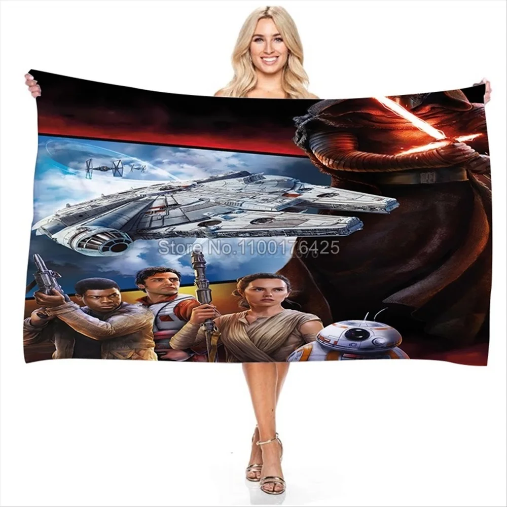 

Disney Starwars Bath Towel Kids Swimming Beach Towel Soft Absorbent Washcloth Children Adults Microfiber Home Towel