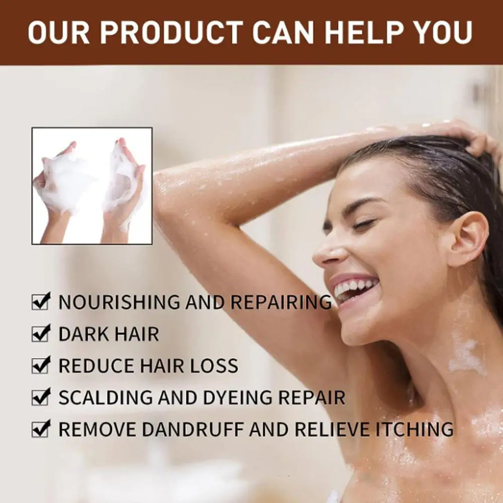 Шампунь мыло Polygonum Multiflorum/мыло бамбук и уголь Bar для роста укрепления волос