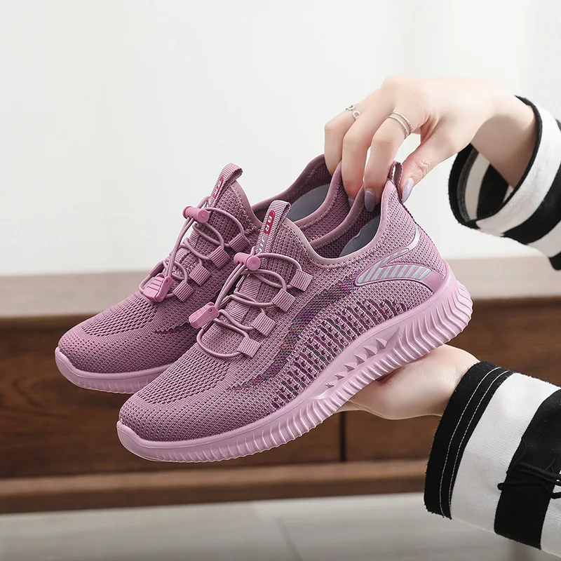 

Women Casual Shoes Fashion Breathable Walking Mesh Flat Shoes Sneakers Women Gym Vulcanized Shoes Large Size Shoes for Women