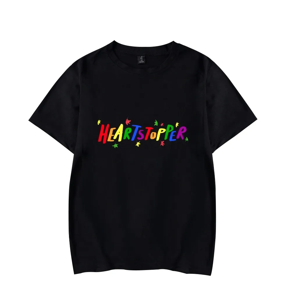 

Heartstopper Rainbow Tshirt Crewneck Short Sleeve Women Men T-shirt 2022 Casual Style Summer T-shirt Unisex Couple Clothes