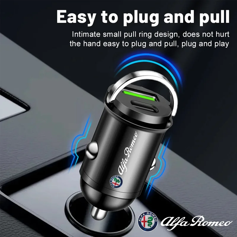 Автомобильное зарядное устройство адаптер USB PD Type C быстрая зарядка для Alfa Romeo 159
