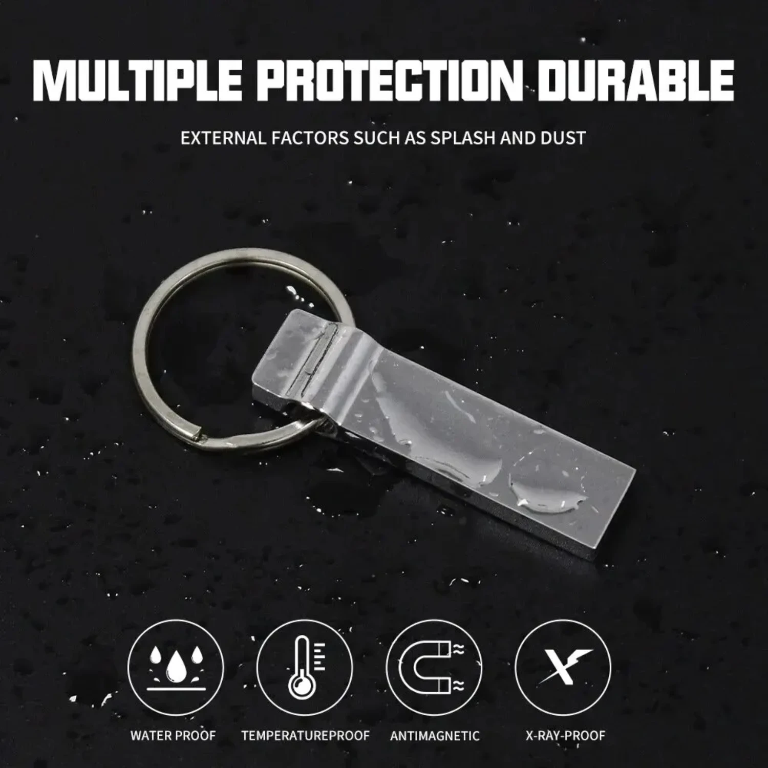 Высокоскоростные USB-флеш-накопители 64 ГБ серебристый металлический свисток