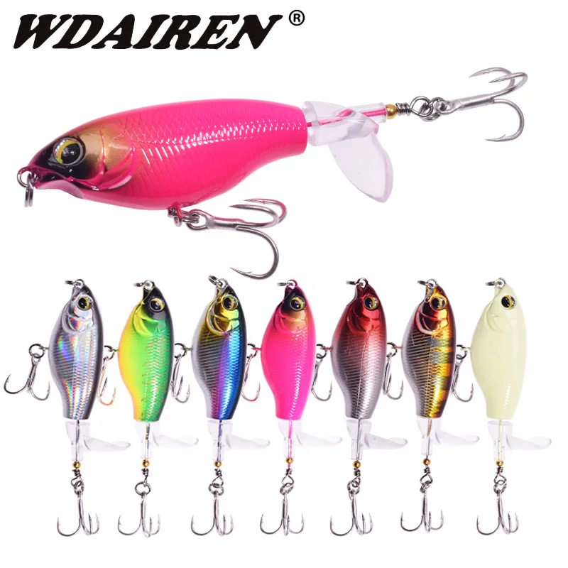 

1Pcs Whopper Plopper Fishing Lure 7.5cm/6.5g Catfish Lures For Fishing Tackle Floating Rotating Tail Artificial Baits Crankbait