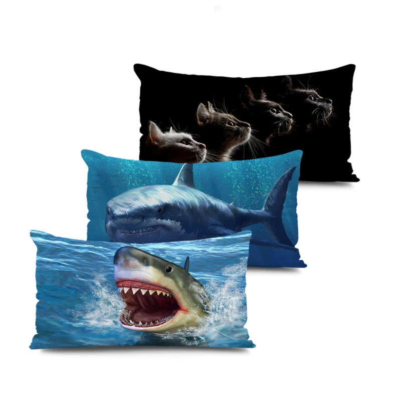 

Fashion Cushion Cases Animal Reunion Chicken Lion Shark Horse Flower Dog Digital Printed Back Support Cushion Garden Toddler