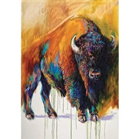 5d diamond painting wild boar oil painting full drill by number kits for adults diy diamond set arts craft decorations a0170