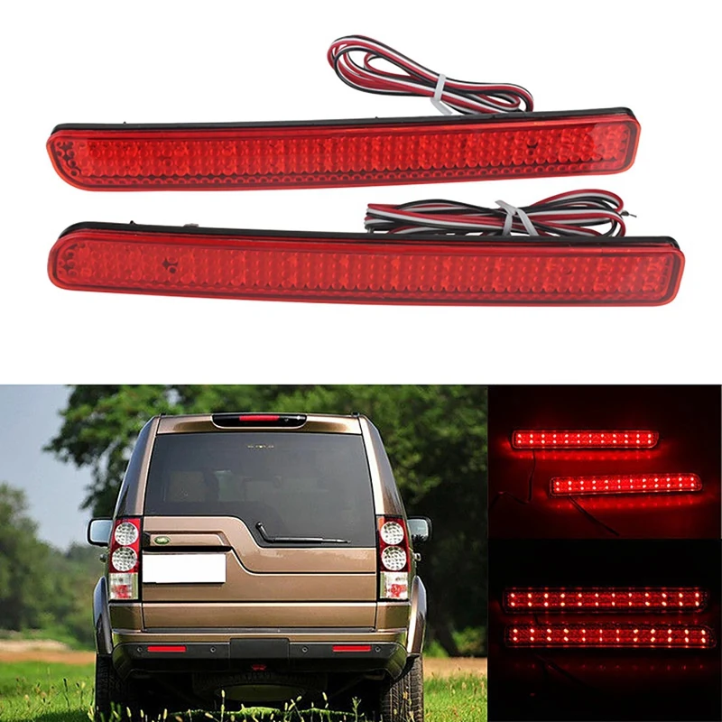 LED Rear Bumper Reflector Light Red Car Driving Brake Fog Lamp for Land Rover Discovery 3 4/L320 2005-2013