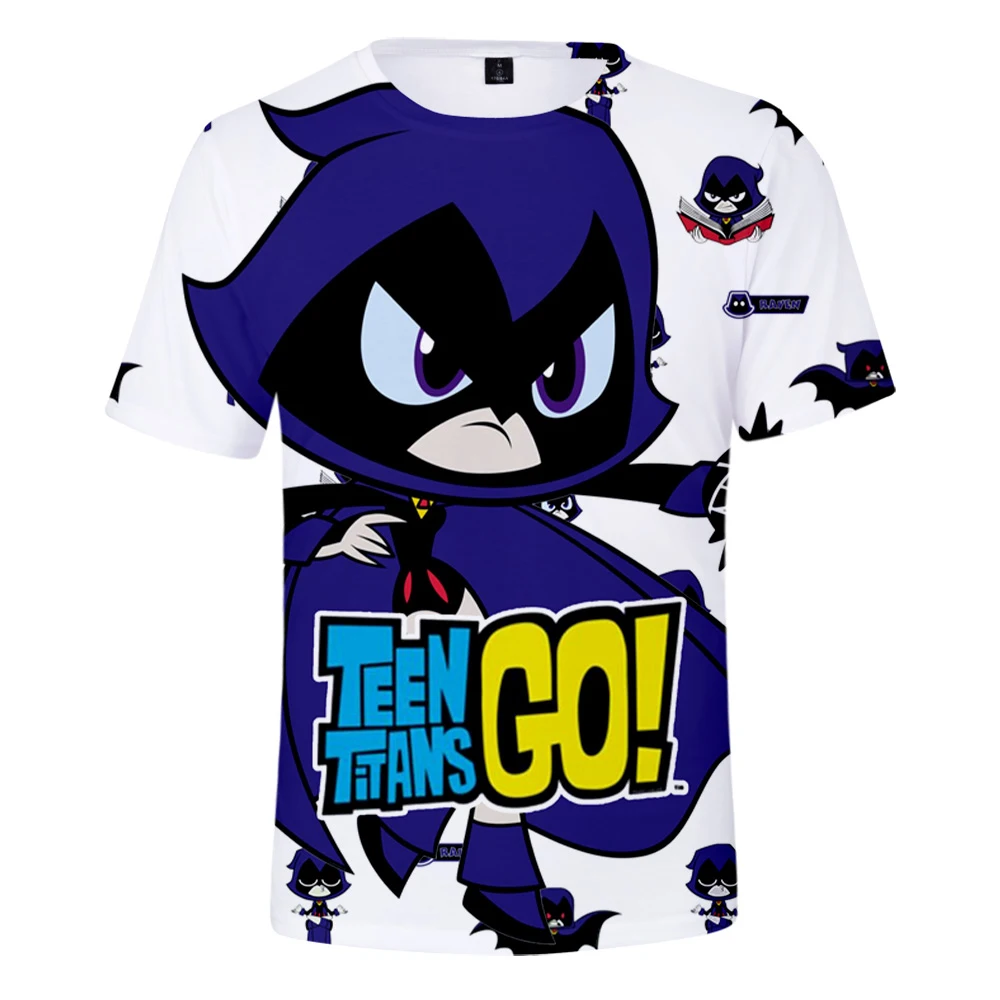 Футболка для подростков Titans Go с 3D принтом весна-лето уличная одежда в стиле