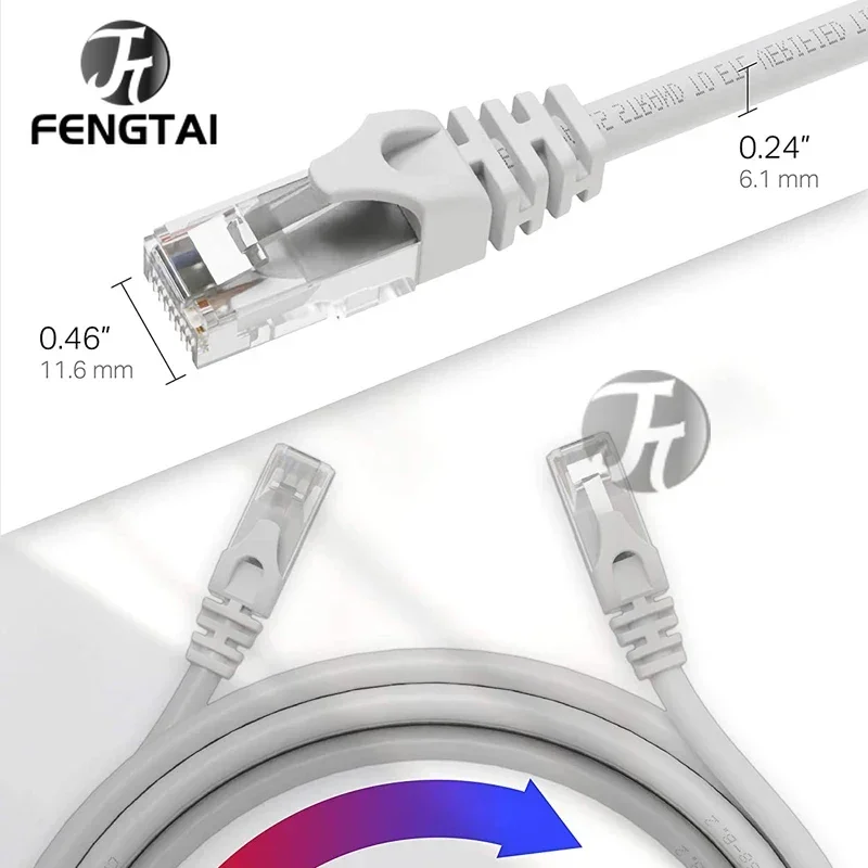 Кабель FT Ethernet Cat6 Ethernet-кабель Cat6 Lan starlink UTP CAT6 RJ 45 Сетевой кабель 10 м50 м20 м Патч-корд для ноутбука Маршрутизатор RJ (art.: 3920cf14543f2) - 3920cf14543f2
