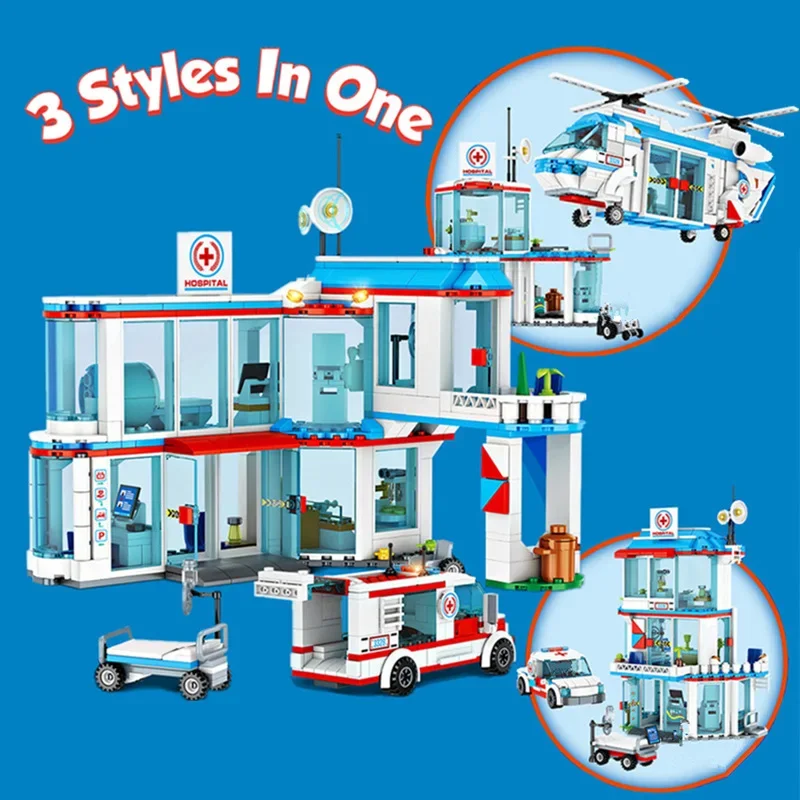 Городской больница доктор спасательная скорая помощь вертолет модель друзей