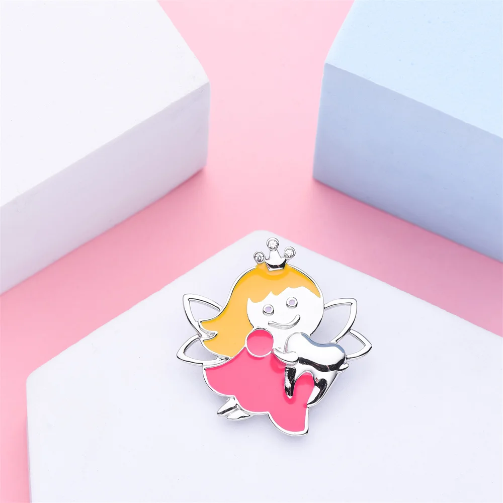 

Innovative Tooth Fairy Brooch Cute Trendy Enamel Badge Bag Hat Lapel Pin for Dental Workers Doctor Nurse Friend Gift