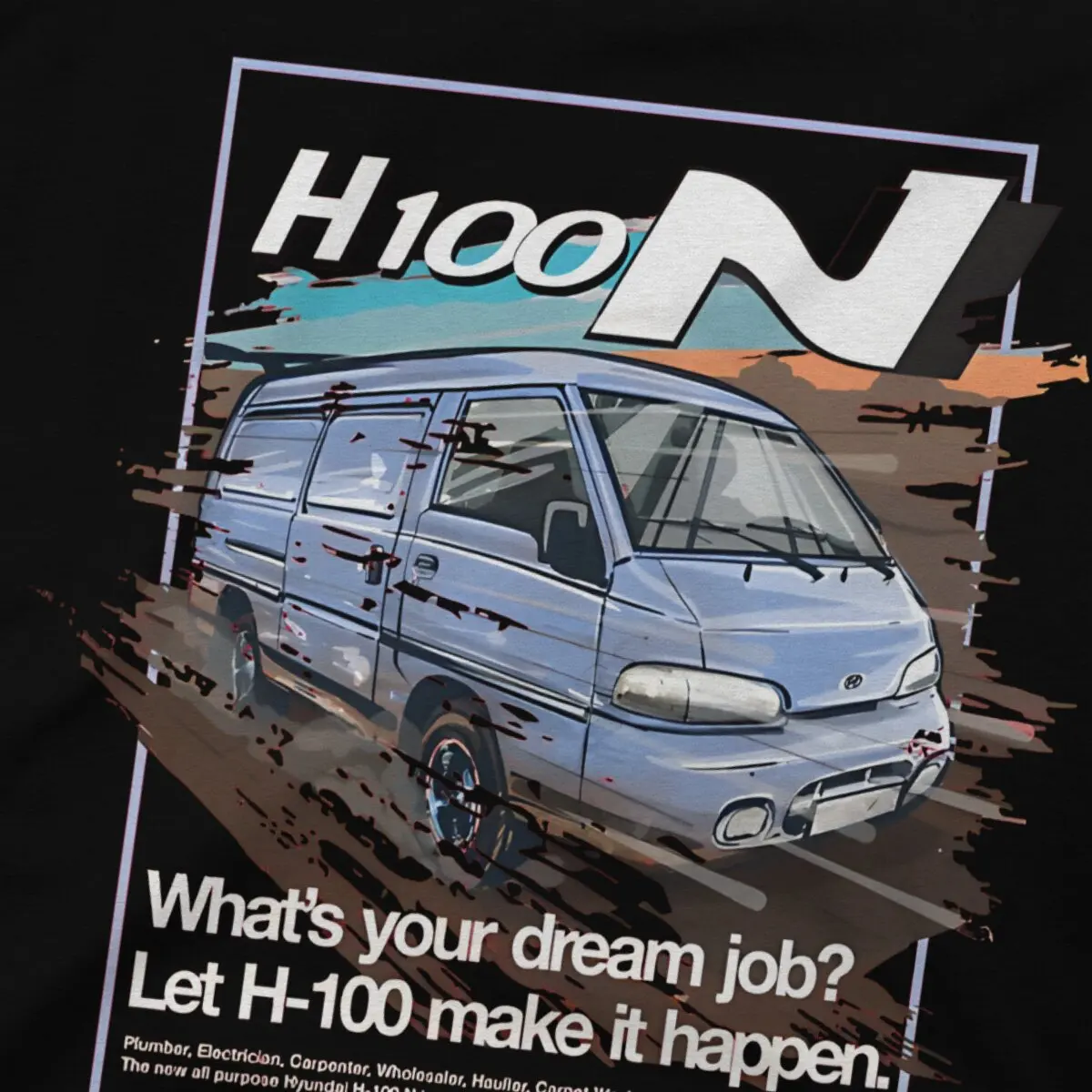 Мужские футболки Hyundai H100 N с иллюстрацией от Petrothings хлопковая одежда для гонок