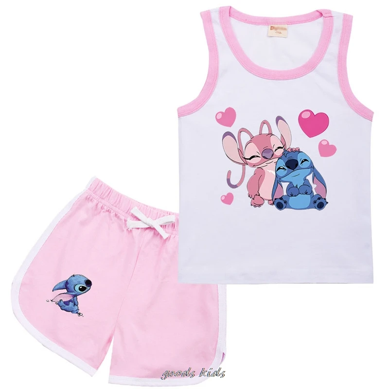 Модная футболка и шорты с изображением Лило ститча спортивный костюм для отдыха