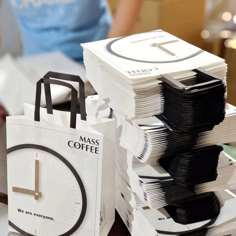 

Custom Made Eco Friendly Biodegradable takeaway bag and carry bag for shopping and shipping with personalized logo