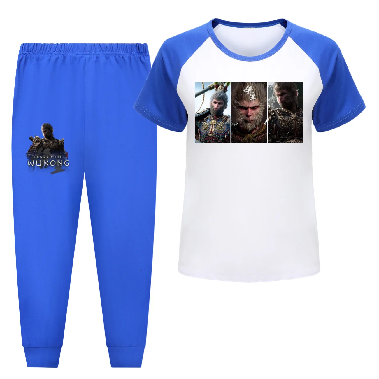 Детский пижамный комплект мультяшный черный миф по игре Wukong повседневная одежда