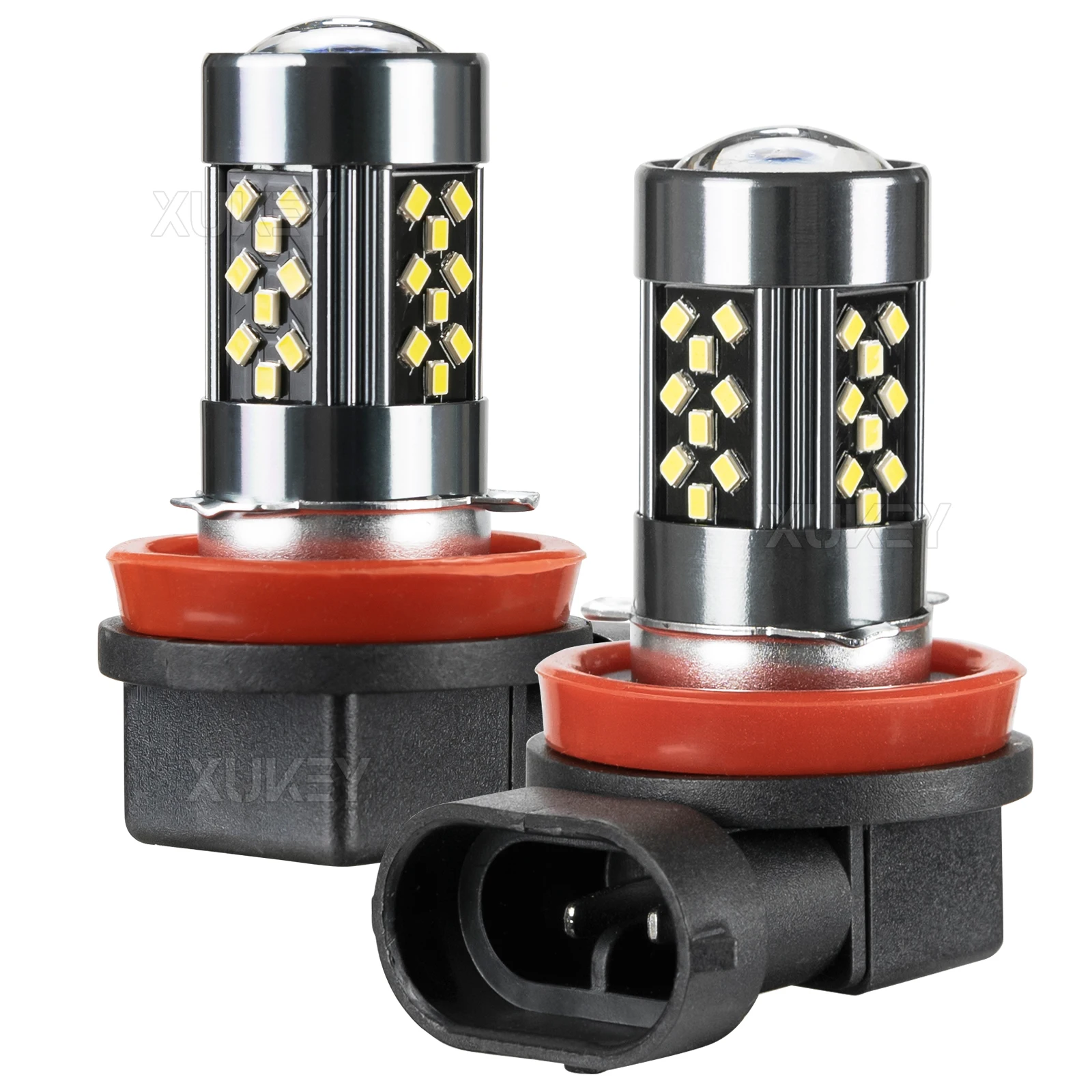 

2pcs H11 Led Fog Light Bulb Fanless Equal 55W Halogen Replacement Bulbs Cool White 6000K 3 times Brighter H9 H8 LED Bulb 2500LM
