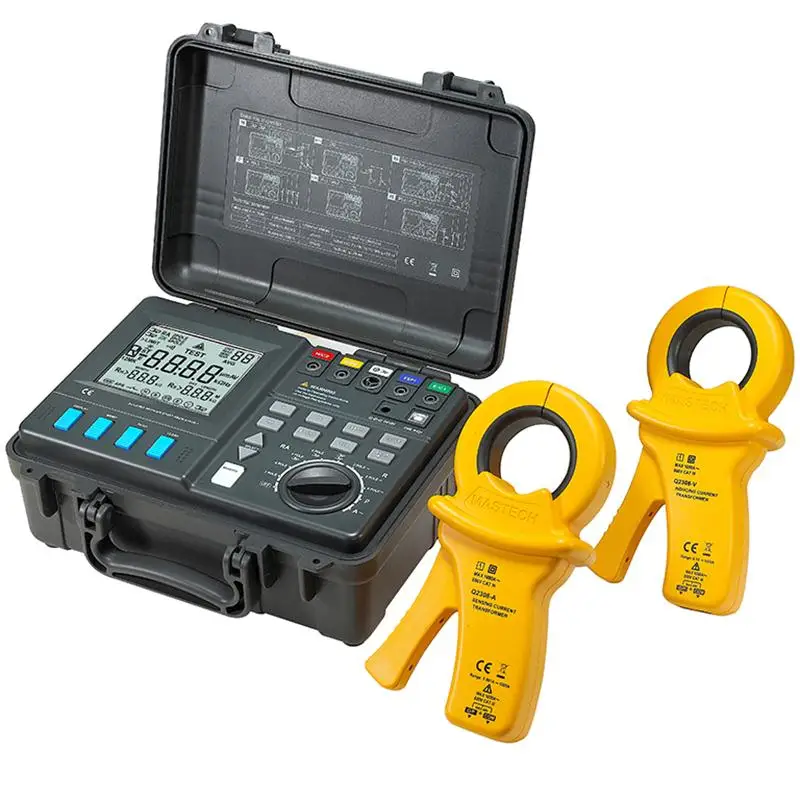 

MASTECH MS2307 Intelligent Earth Resistance Tester Meter USB2.0 Port & Double clamp 4 pole earth resistance measurement 20/48V