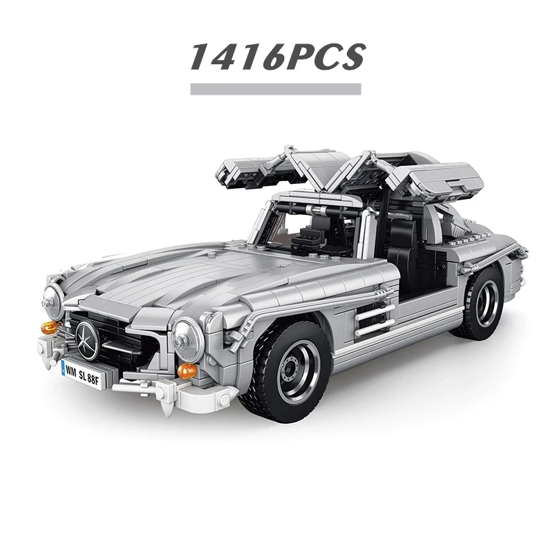 

Technical 300SL Sport Car Benzinged Gullwing Coupe Model Bricks MOC Super City Speed Car Building Blocks Bricks Toys Kids Gift