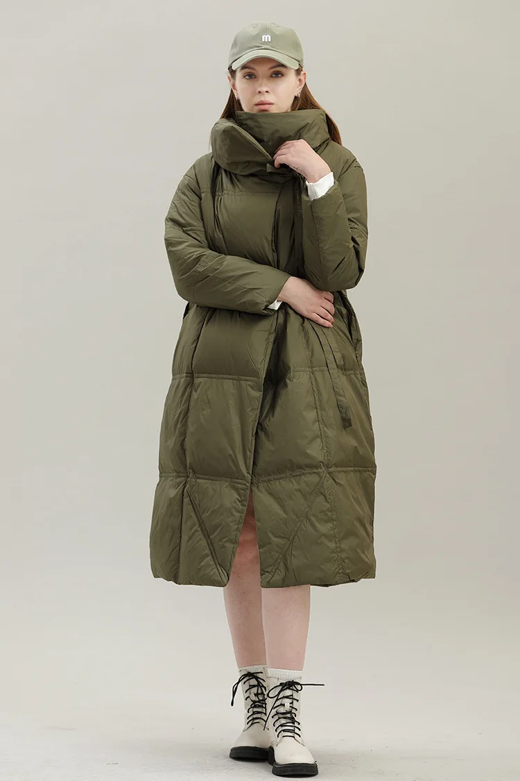 Woman Long 95% duck's down Jacket Loose Fashion Women's Winter Jackets 2022 Ladies down Coat warm White duck down jacket women