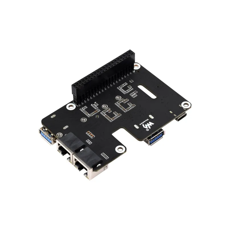 Фото Адаптер Waveshare PCIe к USB 3.2 Gen1/2.5G ETH/M.2 NVMe для Raspberry Pi 5, поддерживает твердотельный накопитель M.2 с протоколом NVMe, расстояния №3