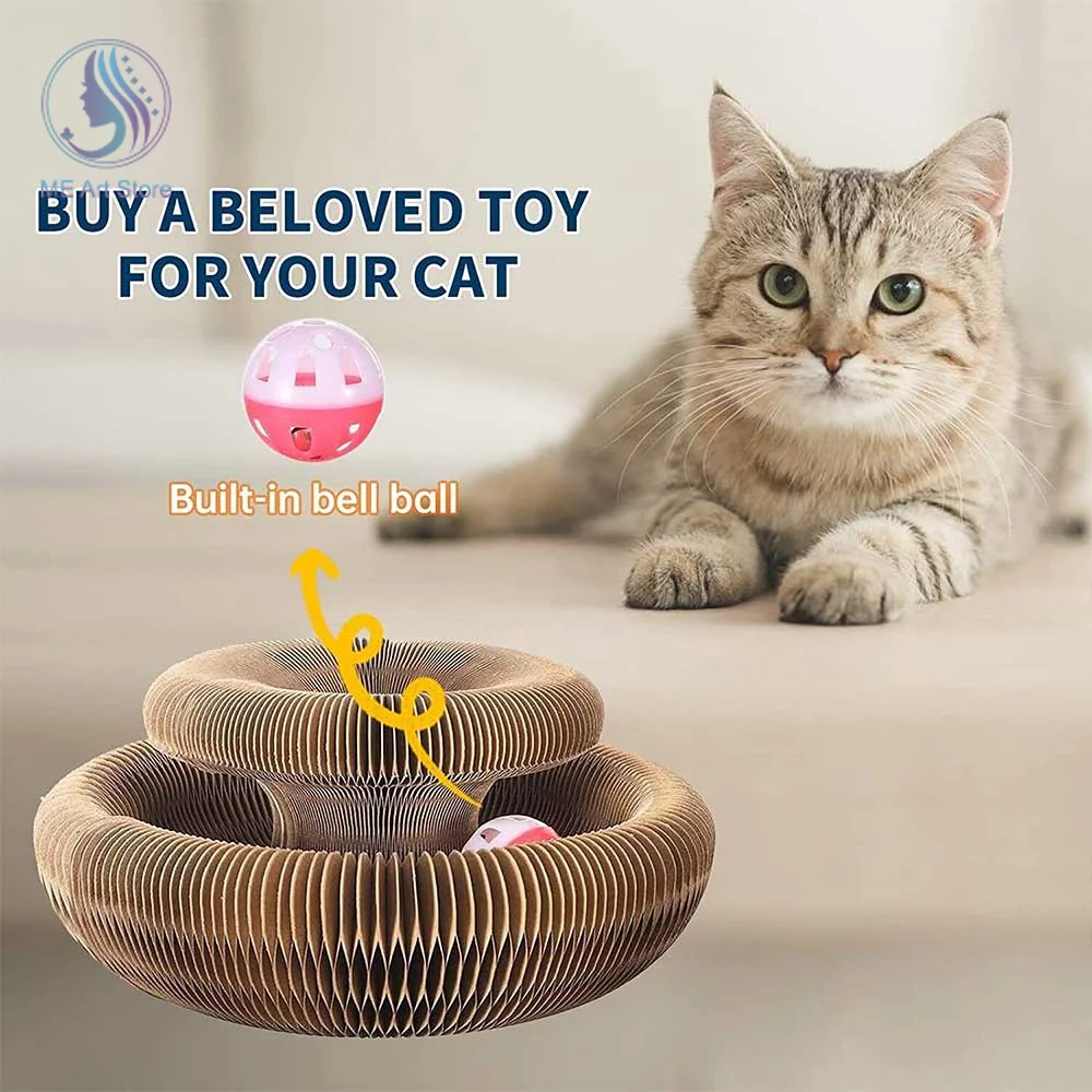 

Складная Волшебная Когтеточка с игрушечным колокольчиком, Интерактивная Когтеточка, кошачья Когтеточка для шлифовки, Когтеточка, игрушка для кошек