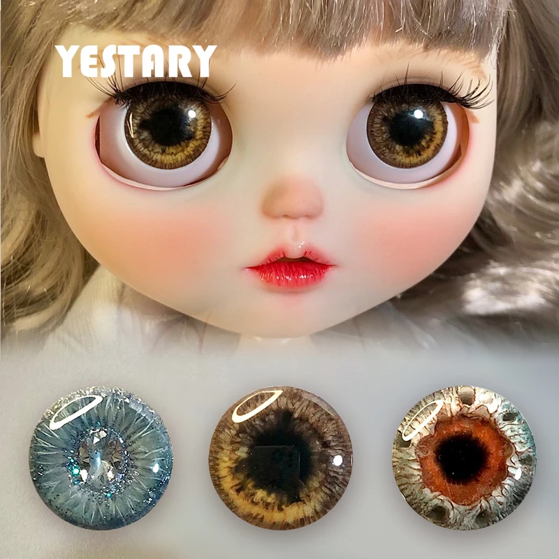 

YESTARY BJD Blythe Doll Accessories Eyes For Toys DIY Handmades Sparkling Drip Rubber Eye Pieces For Blythe BJD Dolls Eye Pieces