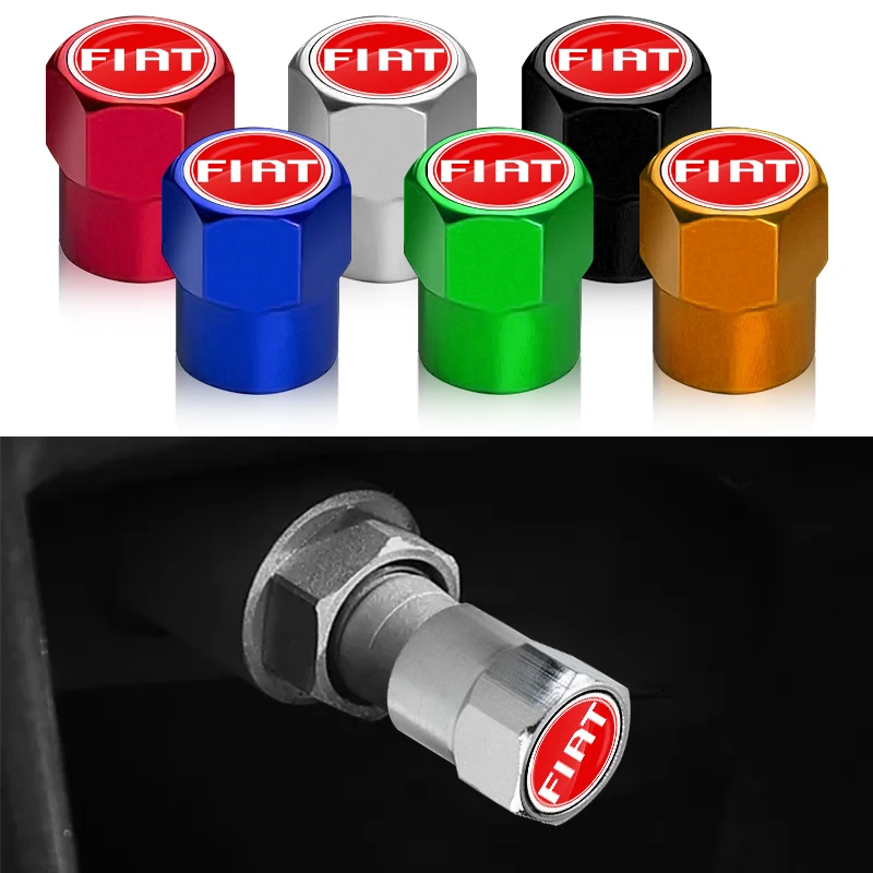 

Car Stylin Metal Car Wheel Tire Cover Air Valve Stem Caps For Fiat 500 Punto 124 125 500 Bravo Stilo Panda Abarth Tipo Viaggio