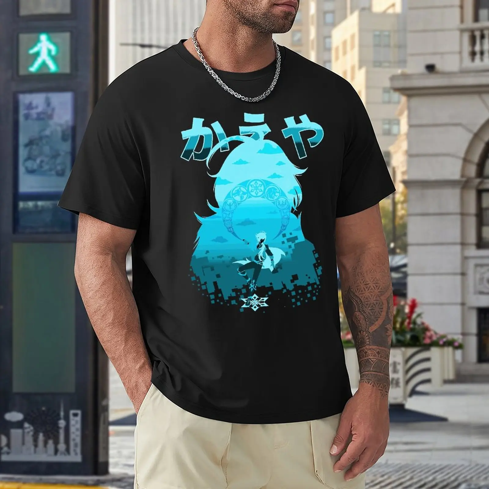 

GENSHIN IMPACT Games KAEYA T Shirts Men Shirt Fashion Clothes Graphics Sweatshirt 100% Cotton TShirts Tee Top