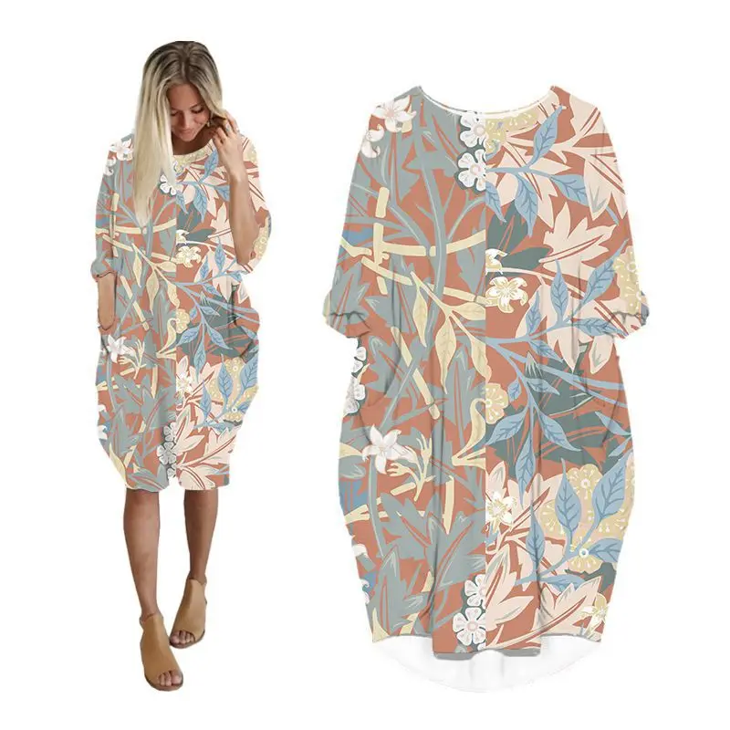 

Женское винтажное платье с длинным рукавом, большие размеры