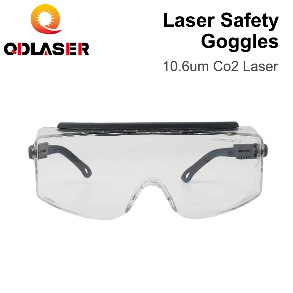 Фото Защитные очки QDLASER OD6+ для CO2-лазера 10600 нм 10,6 мкм для лазерной гравировки и резки, сертификат CE №1