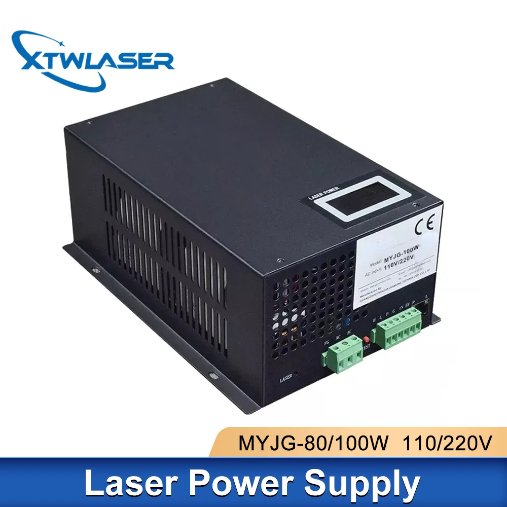 

Оригинальный лазерный источник питания MYJG 80-100 Вт Co2 115/230 В 110/220 В для лазерного гравировального станка Co2, быстрая доставка