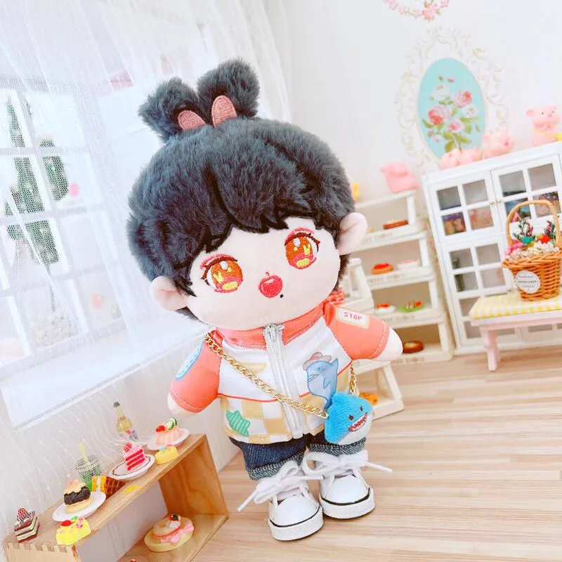 Джинсовые брюки в стиле аниме черные и синие 20 см |