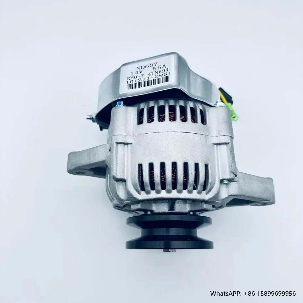 Фото Генератор двигателя 101211-2951 (14 В/55 А) для двигателя Yanmar 4TNV94 ViO60-6B SV100-1ViO75-B SV08-1A для экскаваторов R60-7 №1