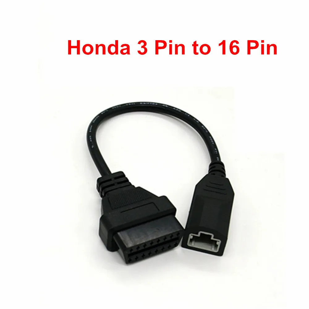 Высококачественный кабель OBD 2 для Honda 3pin OBD1 адаптер OBD2 OBDII Для 3-контактный до