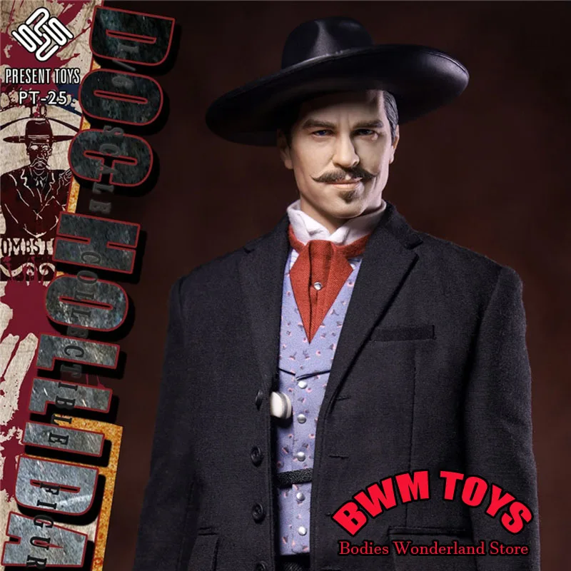 

PRESENT TOYS PT-SP25 1/6 Men Soldier Doc Holliday Legendary Gunner Full Set 12'' Action Figure Body Best Collection Toys