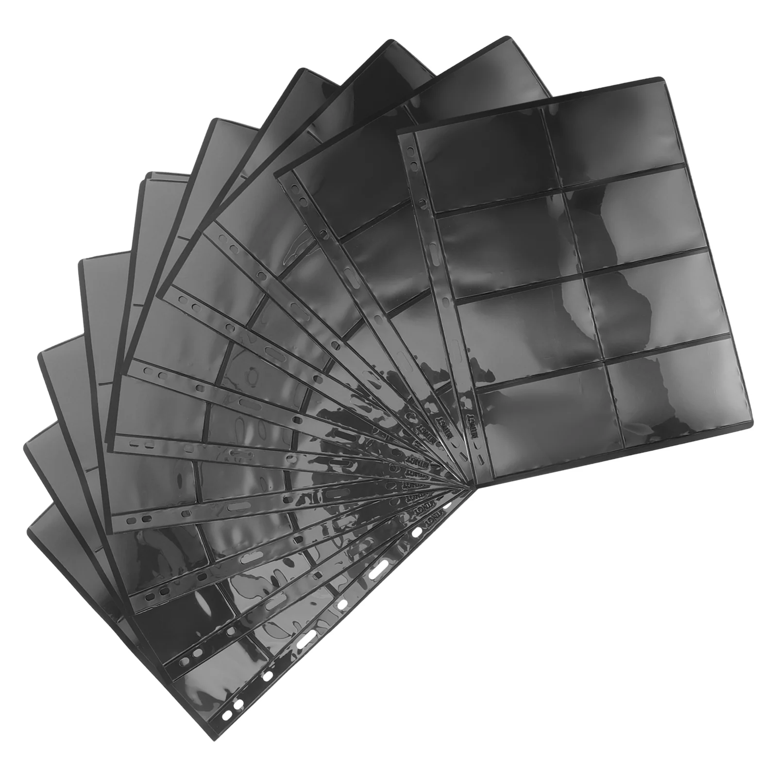 

10 Sheets of Stamp Collecting Album Loose-leaf Stamp Storage Holder Transparent Stamp Organizer