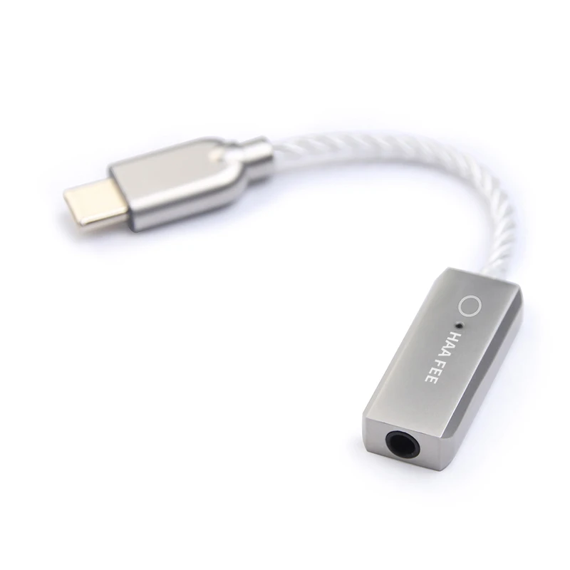 HAA FEE USB DAC Cable Portable Headphone Amplifier for Smartphone With ES9281AC 32bit/768kHz DSD512 MQA |