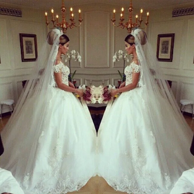 

free shipping new beading tulle 2016 vestido de noiva bridal ball gown costom vestidos de casamento princesa wedding dress