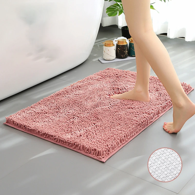 

Впитывающий Коврик для пола в ванную комнату, утолщенный нескользящий коврик из синели, ковер для двери спальни, коврик для ножек в туалете, домашний декор