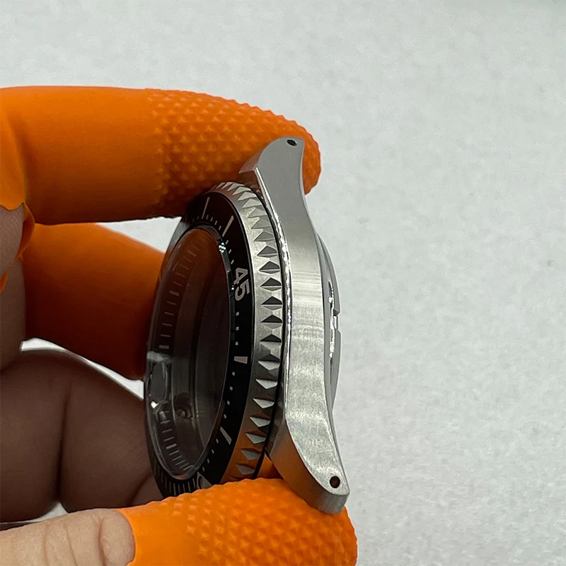 Watch Modify Parts 43.5mm Titanium Watch Case Sapphire Crystal Date Magnifier Suitable For NH35/36 Movement 200m Waterproof