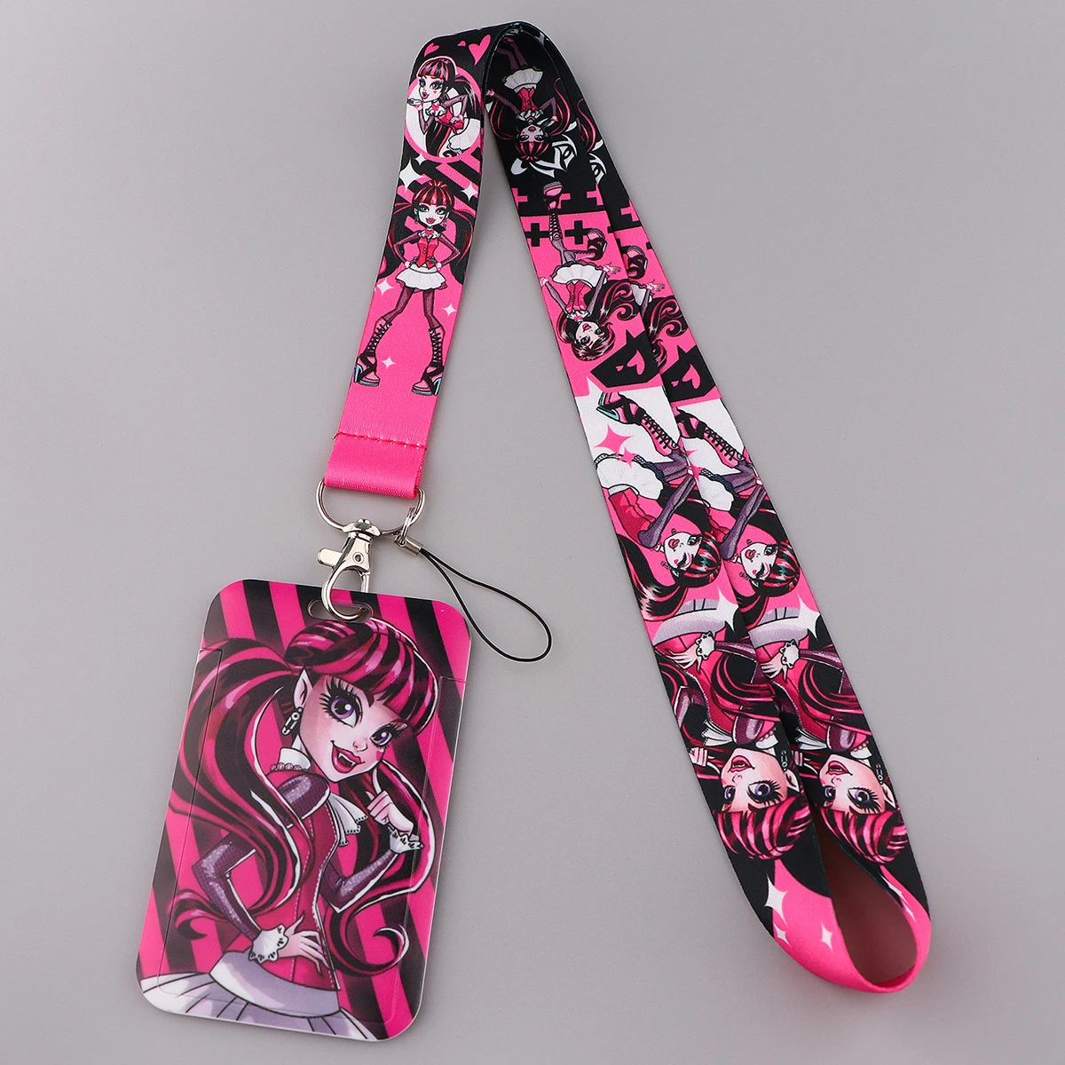 

Cartoon Girl Lanyard for Keys Neck Strap ID Card Badge Holder Key Chain Key Holder Key Rings Accessories Gifts Phone Charm Strap