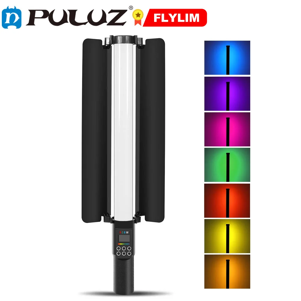 

PULUZ 122 LEDs Photo Handheld Stick Light Full Color RGB Fill Light with Optional Barndoor