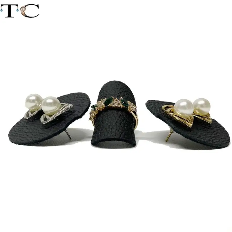 Кожаный ювелирный дисплей маленькая деталь креативное круглое кольцо реквизит